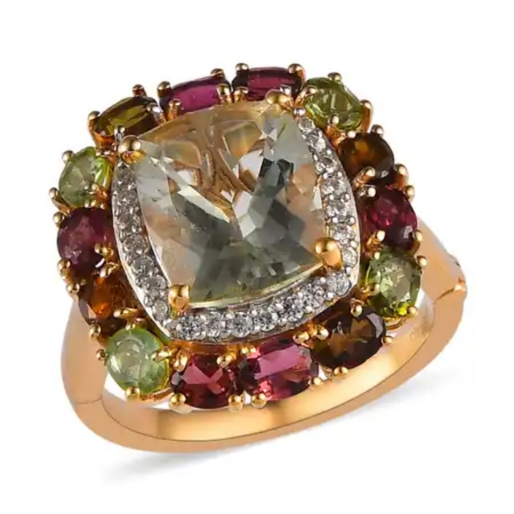 Arthritis Friendly AAA Montezuma Prasiolite Multi Tourmaline White Zircon